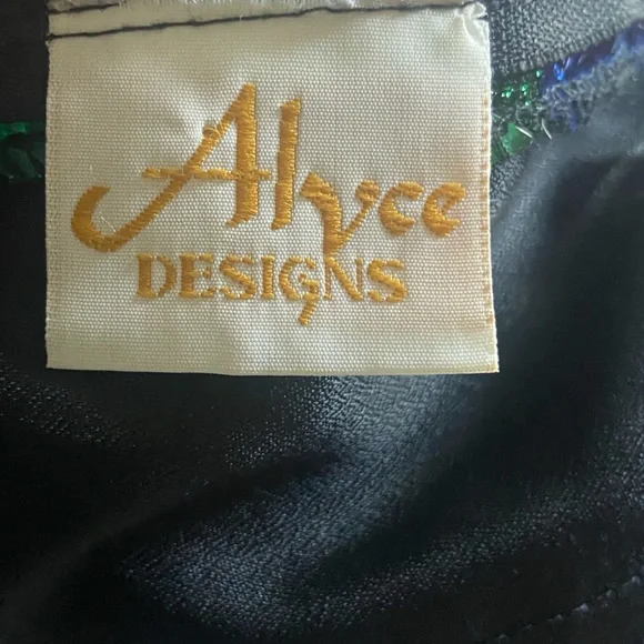 ⚜️ Mardi Gras Vintage 80s Sequined Dress - Picture 3 of 11